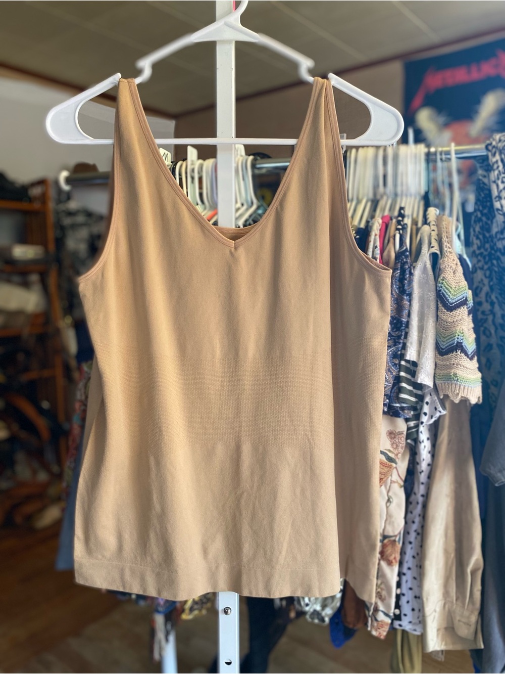Vanity Fair Beige V-Neck Shapewear Camisole